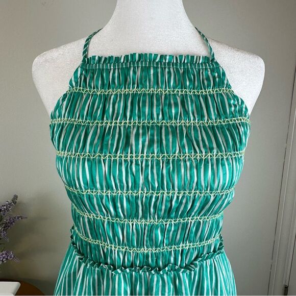 Steve Madden Tropical Splash Dress Vivid Green - Size Medium - Picture 3 of 7